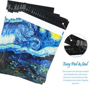 ถุงโพลีเมลเลอร์ 25x33 ซม. ปิดผนึกด้วยตัวเอง กันน้ำ ทนต่อการฉีกขาด ทนทาน 2.3M ผ้าใบแคนวาสลาย Starry Night Van Gogh - Product Image 4