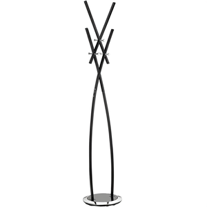 Black Metal <b>Coat</b> <b>Stand</b> ALCO 37 X 182 cm Durable & Space-saving - Product Image 2