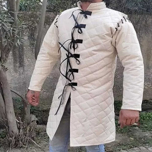 Manteau Gambeson Médiéval en Coton Épais Rembourré Unisexe Gilet d'Aketon d'Armure Historique Artisanal pour les Reconstitutions SCA d'Hiver - Product Image 1