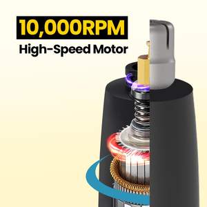 Tondeuse à poils du nez et des sourcils 2-en-1 rechargeable par USB, outil de toilettage haute vitesse en plastique pour hommes, portable, sans tirage, sans usage domestique ni automobile - Product Image 6