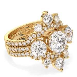 REYES-Bague de fiançailles classique pour femme, design original, moissanite certifiée GRA, or massif 14 carats - Product Image 3