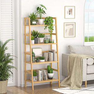 ตู้หนังสือพร้อมบันไดผ้าห่มและชั้นวางเฟอร์นิเจอร์อเนกประสงค์ - Product Image 5