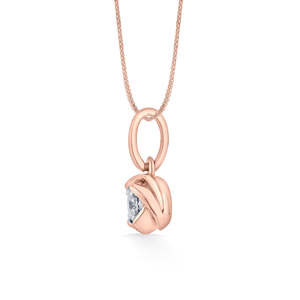 Collar con Colgante de Diamantes en Forma de Círculo de Luz de Luna - Product Image 5