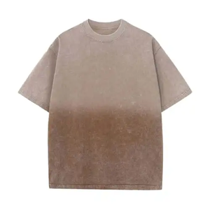 Camiseta de hombre con estampado de diseño único clásico Sun Fade, camiseta de gran tamaño de manga corta con estampado Digital a la moda, camiseta de lavado ácido - Product Image 4