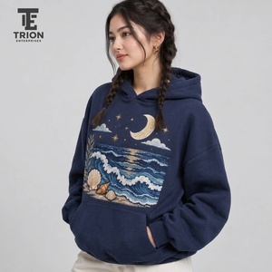 Sweat à capuche tendance pour femme avec broderie, en tissu polaire doux, broderie magnifique, confort chaud et coupe décontractée pour un style décontracté. - Product Image 3