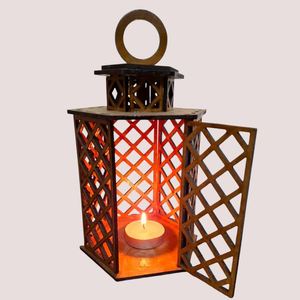 AK Latón Atractivo Diseño moderno Linterna de madera Decorativo Único Tarro de vela a bajo precio para la decoración del hotel/Decoración del hogar - Product Image 4