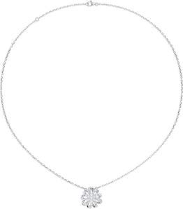 925 Plata Moissanite 3D Filigrana Cinta Flor Colgante Collar - Product Image 4