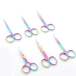 Logo OEM Offre spéciale Outils de soins de beauté en acier inoxydable Guide d'extension de cils élevé Peigne Ciseaux de manucure Sourcils pointus - Product Image 5