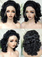 Peluca de Cabello Humano Remy con Ondas Voluminosas, Densidad 200%, Sin Pegamento, SDD 13*4, para Mujeres, Uso Diario