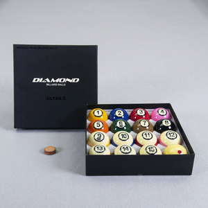 Billes de billard Diamond Pool Ultra-C TV Set 57,15 mm |   Édition Match TV |   16 balles |   Fabriqué en Corée |   Résine phénolique | - Product Image 1