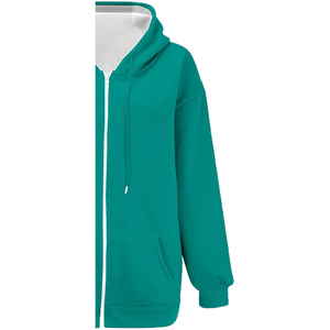 Robe pull en molleton d'hiver pour femme personnalisée, 100% coton, écologique, respirante, coupe-vent, avec broderie en relief sur le devant - Product Image 5