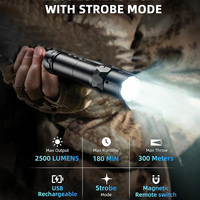 OCSHARK GLL25 2500lm Combo Lumière Laser pour R Compatible avec Interrupteur Magnétique à Distance Ar Light Laser Combo avec Stroboscope de Défense