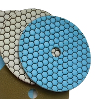 Disque de polissage diamanté à sec de 7 pouces (178 mm) pour meuleuse d'angle, disque de ponçage flexible pour pierre, granit, marbre