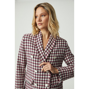 Veste pour femme GRIMELANGE MERAN, col long, manches longues, détail boutonné, veste en tweed - Product Image 5