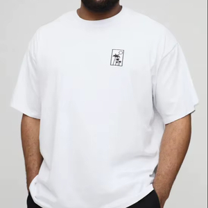 Broderie Imprimer Hommes 2025 Surdimensionné Streetwear T-Shirt 100% Coton 200 GSM 240GSM Personnalisé Premium Couture Qualité - Product Image 1