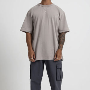 Gran oferta, Camiseta de algodón 100% para hombre, gruesa, pesada, de gran tamaño, impresión Digital personalizada, bordado, estilo informal, 200 gramos, alta calidad - Product Image 4