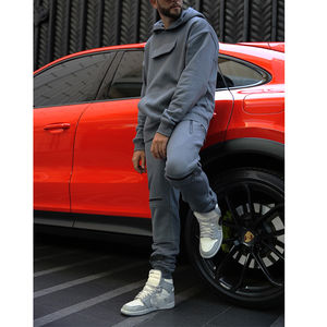 Ensemble de survêtement pour homme en coton 100% à séchage rapide, vintage, tissé, lourd, deux pièces, avec logo personnalisé - Product Image 3