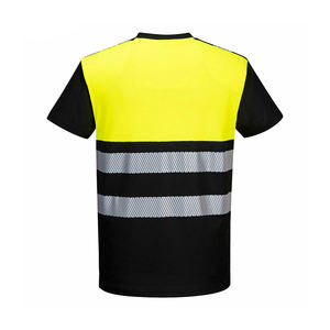 Impresión de logotipo personalizado 2025 Material de poliéster OEM ODM Peso ligero Hombres Media manga Ropa de trabajo de seguridad Hombres Camiseta de seguridad - Product Image 5