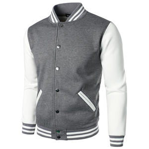Chaqueta para hombre, cortavientos con estampado liso, chaqueta bordada de tren con letras, chaquetas universitarias de bombardero para hombre, servicio OEM - Product Image 2