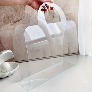 Sac de transport transparent personnalisé avec logo pour bouquet de fleurs, sac d'emballage imperméable pour bouquet de fleurs, boîtes à roses, emballage pour fleurs - Product Image 2