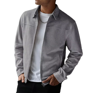 Veste en jean moto slim fit pour homme, imperméable, respirante, coupe-vent, extensible, couleur unie, fermeture éclair, décontractée, prête pour l'extérieur - Product Image 5