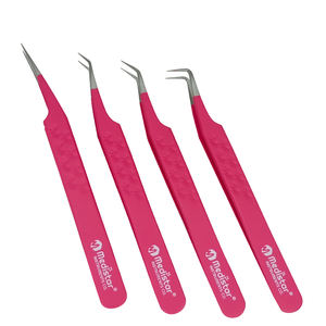 Professional 90 Degree Stainless Steel Lash Extension Tweezers Smooth Fiber Tip for <b>Eyelash</b> <b>Fans</b> - Product Image 6