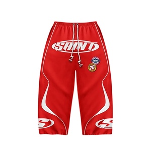 SAINTAGE <b>Red</b> Hooded Tracksuit Set Full Zip Sporty Jacket Elastic Waist Pants Unisex Adults Spring Quick Dry Polyester <b>Suit</b> - Product Image 6