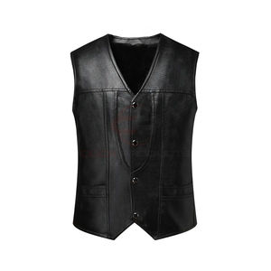 High Quality Custom Design Men's Winter <b>Leather</b> <b>Vest</b>-Eco-Friendly & Waterproof Wholesale Available - Product Image 1