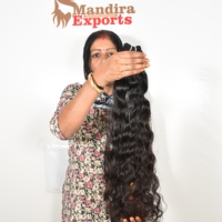 Extensions de cheveux humains naturels indiens Remy noirs, double trame, couleur naturelle, sans nœuds, bouclés, 100g
