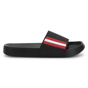 Venta al por mayor personalizado blanco y rojo pista raya Eva deslizadores zapatillas hombres y mujeres zapatillas de interior - Product Image 4