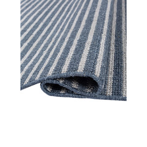 Alfombras de Bambú y Seda con Rayas Azules, Tejidas a Mano, Modelo Hpb-205 para Uso Doméstico - Product Image 2