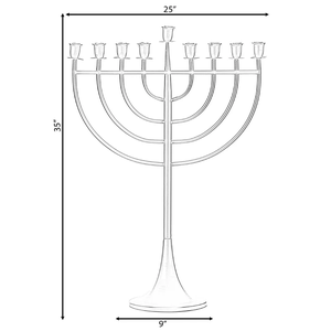 Bougie chic en métal de qualité supérieure Menorah pour la décoration de noël pièce maîtresse de mariage bougeoir maison Table Top Decor - Product Image 3