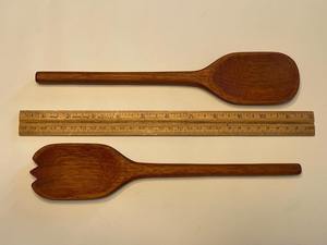 Cuillère en bois classique indienne faite à la main, durable, facile à nettoyer, lavage à la main uniquement, couverts essentiels, service à thé, cuisine, cuisson - Product Image 3