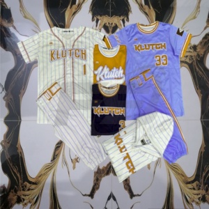 Unisex sport su misura maglia da Baseball unico Logo modello uniforme per gli uomini e le donne taglie forti tessuto a maglia - Product Image 5