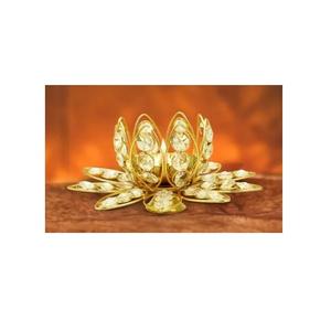 Lampe décorative diya de table en laiton kamal chaud de bonne qualité pour le temple et la maison dhanlaxmi kamal diya grossiste de l'Inde - Product Image 1