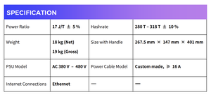 Microbt whatsminer m66s + Ngâm làm mát 342t 17j/th hiệu suất cao Bitcoin máy khai thác mỏ - Product Image 4