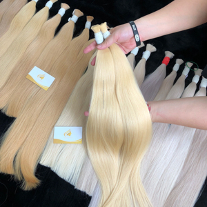 ผมต่อคุณภาพสูง 100% ผมแท้เวียดนาม ขายส่งผมเวอร์จิ้นโดยมินห์คัง พรีเมียมแฮร์ 100 กรัม - Product Image 1