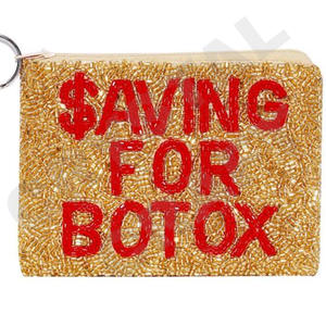 $ Aving For Botox Seed Beaded Coin Pouch Hermoso monedero personalizado con cuentas Monedero para mujer Monedero de moda con - Product Image 1