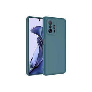 Coque de protection pour téléphone portable en silicone fin de qualité supérieure JoieCreatif série Mara pour Xiaomi Mi 11T 5G en vert foncé - Product Image 1