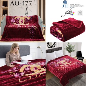 5kg Raschel manta al por mayor 100% poliéster visón cama manta 2 capas cama doble Raschel poliéster impreso Manta - Product Image 1