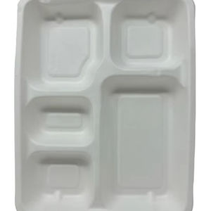 Convenient 5 Piece Disposable <b>Lunch</b> Tray Plate <b>Set</b> On the Go CP Tray Bags Made in India for Busy Dining Tableware - Product Image 1