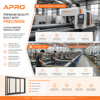 Ventanas Corredizas de Aluminio con Doble Vidrio de Diseño Moderno Personalizado, Ventanas de Vidrio con Marco de Aleación de Aluminio Resistentes al Viento