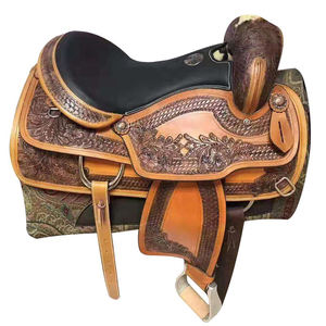 Sillín inglés de alta calidad Western Horse Saddles en cuero con diseños en relieve - Product Image 2