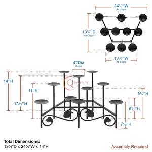 Ligtening Candelabra Fantastic Design Black Metal Candelabra Handmade Tabletop Wedding And Birthday Parties Unique <b>Candle</b> Jar - Product Image 4