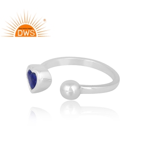 Handmade Design Sterling Silver Natural <b>Lapis</b> Gemstone <b>Ring</b> Custom Design Jewelry For Women Gift For Her - Product Image 4