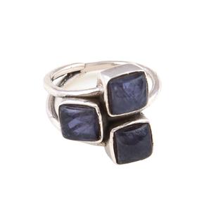 Anillo de piedras preciosas de Plata de Ley 925 más vendido Juego de diamantes Premium en estilo apilable Iolite Calidad impresionante para fiesta y boda - Product Image 1