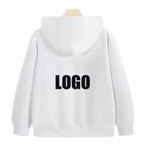 500 grammes LOGO personnalisé femmes sweat coton Polyester hiver épais blanc surdimensionné hommes pleine fermeture éclair sweats à capuche - Product Image 3