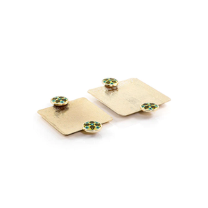 Plateau de service couleur argent en acier inoxydable Ensemble de deux plateaux à chocolats de tailles différentes avec poignées en laiton en vrac - Product Image 4
