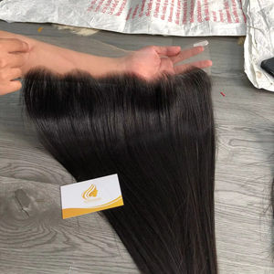 Fermeture frontale en dentelle HD de qualité supérieure, cheveux vietnamiens bruts, sans colle, emballés en sachet - Product Image 1