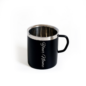 Gobelet isotherme personnalisé en acier inoxydable de 180 ml, classique, gravé, avec couvercle, pour le camping, pour boissons froides - Product Image 1